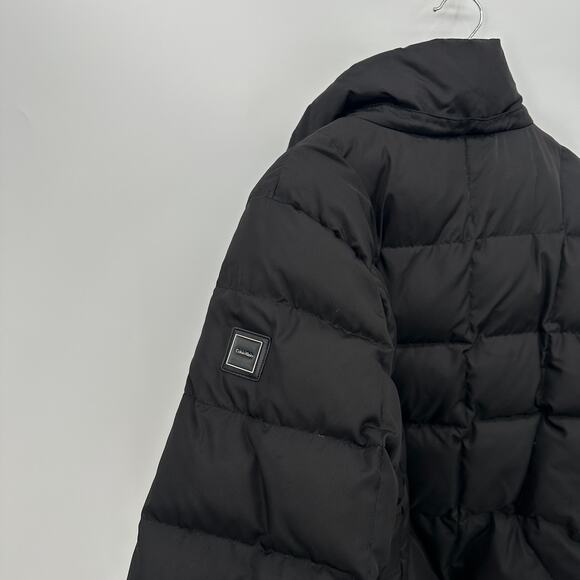Calvin Klein Womens Black Puffer Jacket Size XL 60% Duck Down Hoodless Coat - Picture 7 of 9